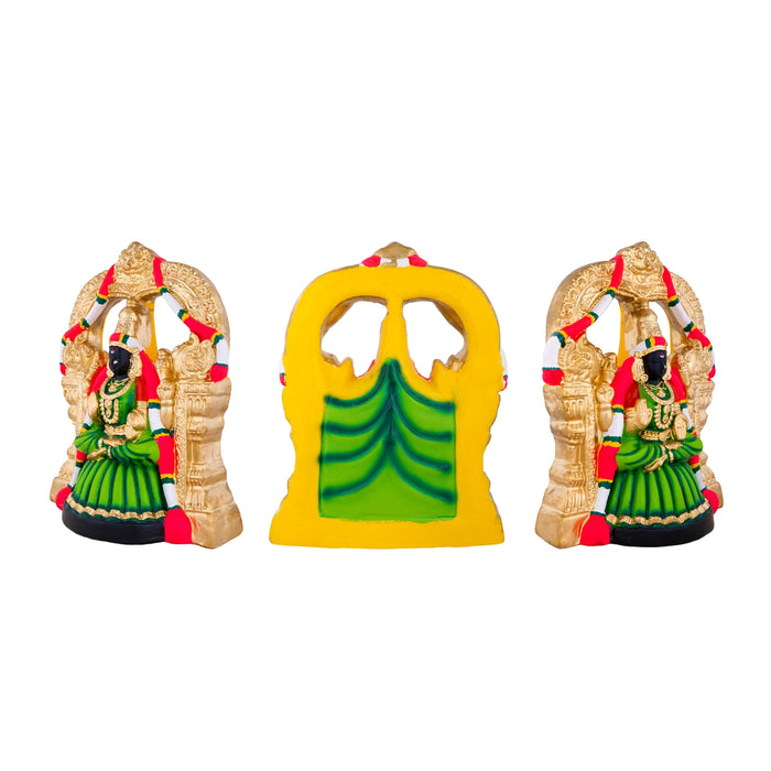 Solingar Clay Golu Bommai Set - 12 x 11.5 Inches | Giri Golu Doll/ Navaratri Kolu Bomma/ Dasara Doll