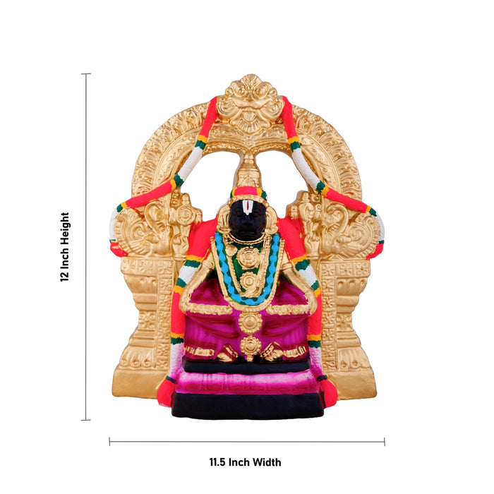 Solingar Clay Golu Bommai Set - 12 x 11.5 Inches | Giri Golu Doll/ Navaratri Kolu Bomma/ Dasara Doll