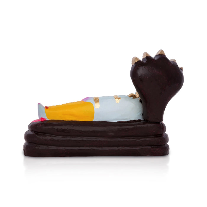 Sri Ranganathar Statue Clay Golu Bommai - 6 X 8 Inches | Giri Golu Doll/ Navaratri Golu Bomma/ Gombe/ Bommai - Clay Kolu Bommai