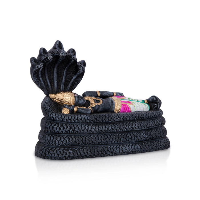 Sri Ranganathar Statue Clay Golu Bommai - 7 X 9 Inches | Giri Golu Doll/ Navaratri Golu Bomma/ Gombe/ Bommai - Clay Kolu Bommai