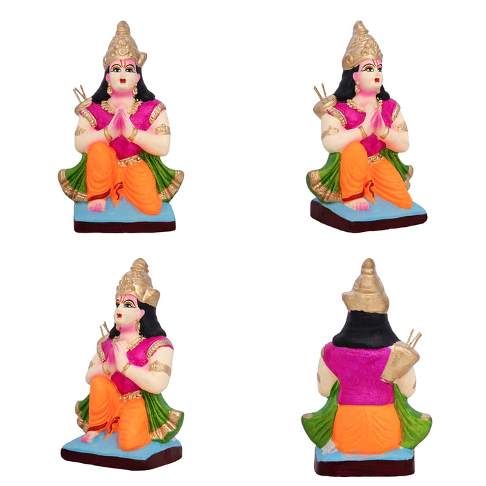 Vishnu Vishwaroopam Clay Golu Bommai - 13 X 6.5 Inches | Giri Golu Doll/ Navaratri Golu Bomma/ Gombe/ Bommai - Clay Kolu Bommai