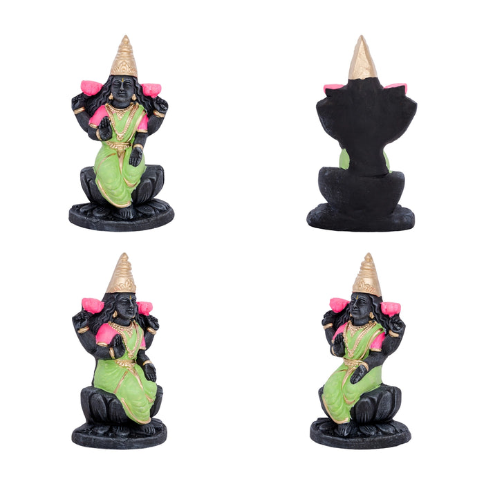 Ashtalakshmi Idol Clay Golu Bommai Set - 6 X 4 Inches | Giri Golu Doll/ Navaratri Golu Bomma/ Gombe/ Bommai - Clay Kolu Bommai