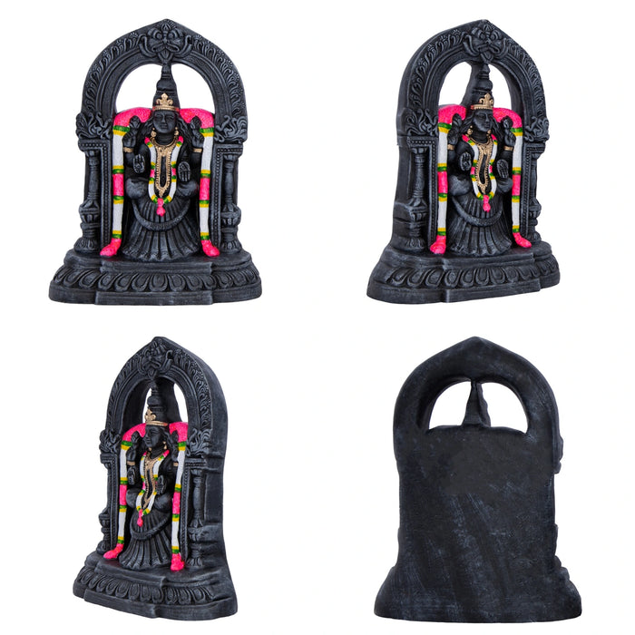 Perumal Thayar Clay Golu Bommai Pair - 10 X 7 Inches | Giri Golu Doll/ Navaratri Golu Bomma/ Gombe/ Bommai - Clay Kolu Bommai