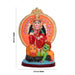 Durga Mahishasura Mardini Clay Golu Bommai- 10 X 6.5 Inches | Giri Golu Doll/Navaratri Golu Bomma/Gombe/Bommai - Clay Kolu Bommai