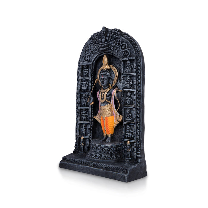 Ayodhya Rama Idol Clay Golu Bommai - 11 X 6.5 Inches | Giri Golu Doll/ Navaratri Golu Bomma/ Gombe/ Bommai - Clay Kolu Bommai