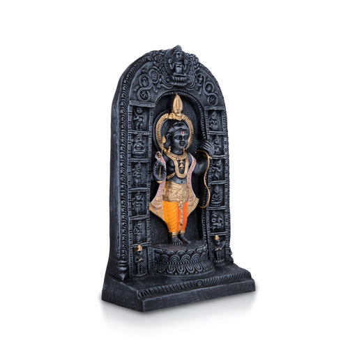 Ayodhya Rama Idol Clay Golu Bommai - 11 X 6.5 Inches | Giri Golu Doll/ Navaratri Golu Bomma/ Gombe/ Bommai - Clay Kolu Bommai