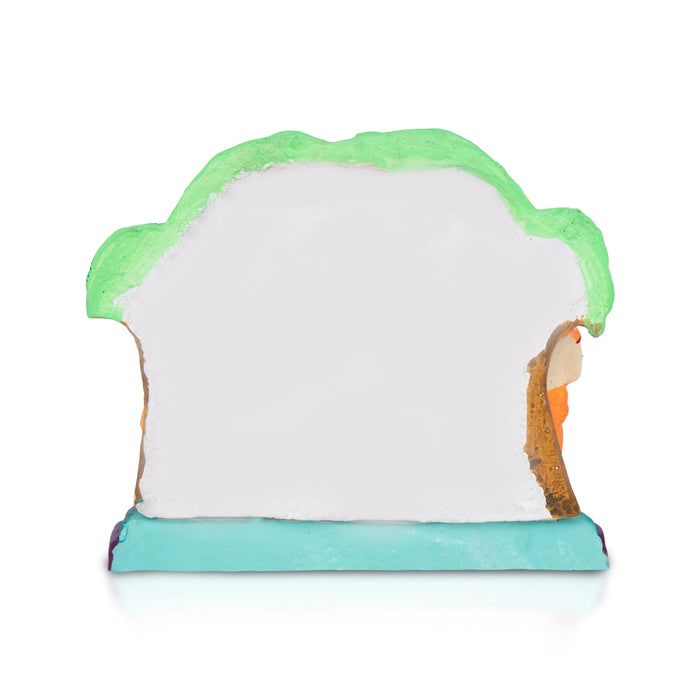 Rama Idol With Lakshman Sita Doing Shiva Pooja Clay Golu Bommai- 7 X 8.5 Inches | Giri Golu Doll/Navaratri Gombe - Clay Kolu Bommai