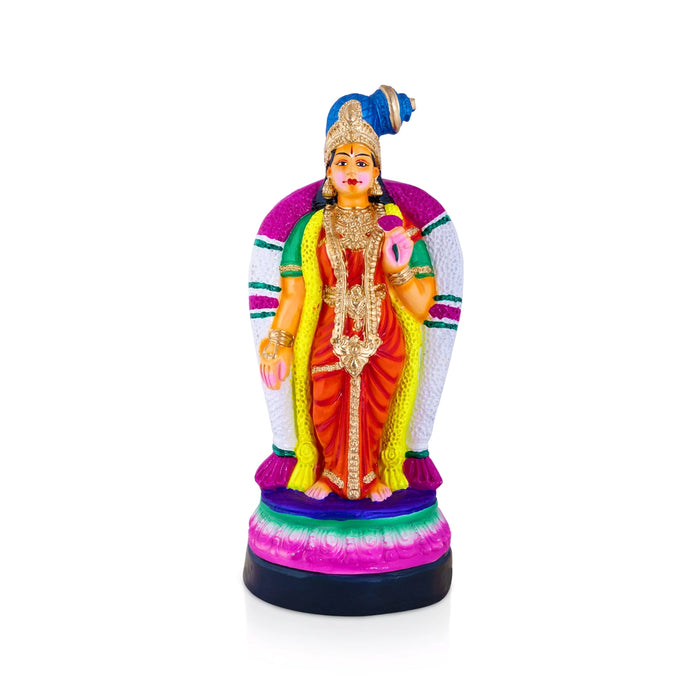 Andal Clay Golu Bommai - 17 x 7.5 Inches | Giri Golu Doll/ Navaratri Golu Bomma/Gombe/Bommai