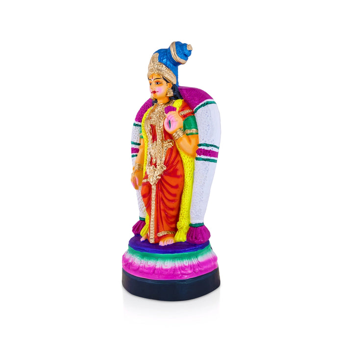Andal Clay Golu Bommai - 17 x 7.5 Inches | Giri Golu Doll/ Navaratri Golu Bomma/Gombe/Bommai