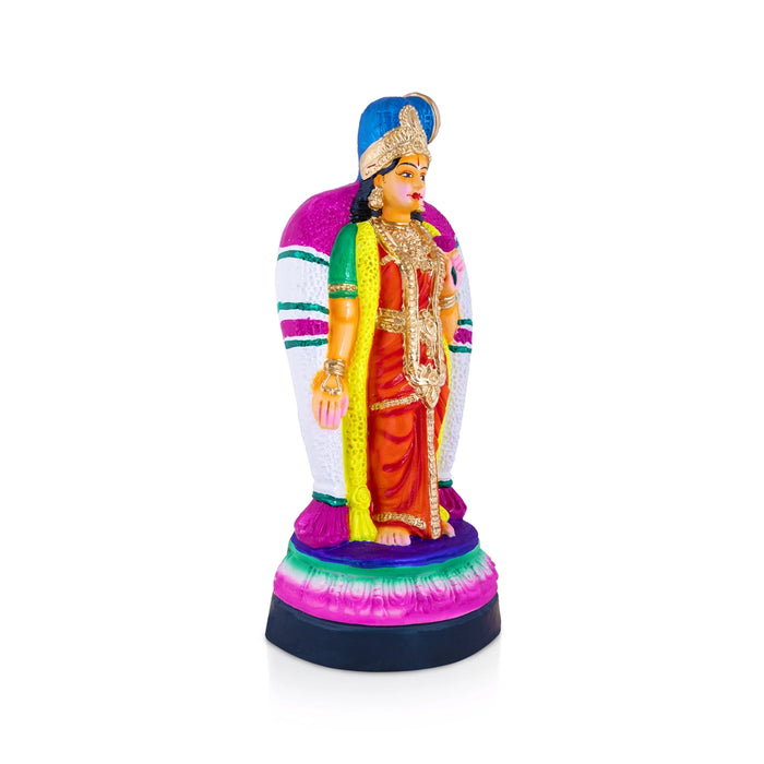 Andal Clay Golu Bommai - 17 x 7.5 Inches | Giri Golu Doll/ Navaratri Golu Bomma/Gombe/Bommai