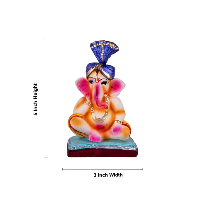 Ganesha Mooshika Chess Clay Golu Bommai Set - 5 x 3 Inches | Giri Golu Doll/ Navaratri Golu Bomma/Gombe/Bommai - Clay Kolu Bommai