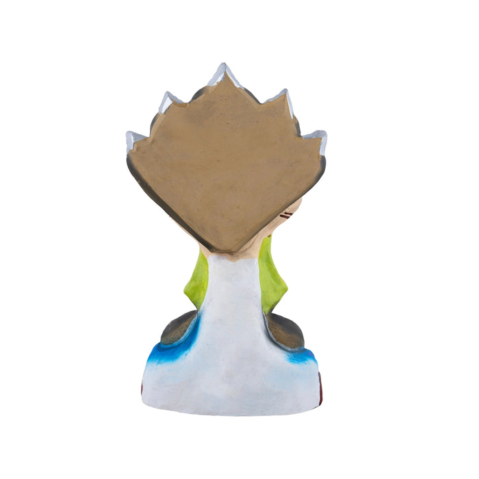 Vasudeva Carrying Krishna Across Yamuna Clay Golu Bommai - 9.5 x 5 Inches | Giri Golu Doll/ Navaratri Golu Bomma - Clay Kolu Bommai