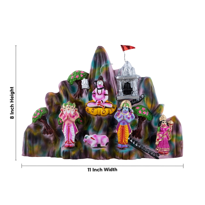 Trimurti Brahma, Vishnu, Mahesh Clay Golu Bommai - 8 x 11 Inches | Giri Golu Doll/ Navaratri Golu Bomma/Gombe/Bommai - Clay Kolu Bommai