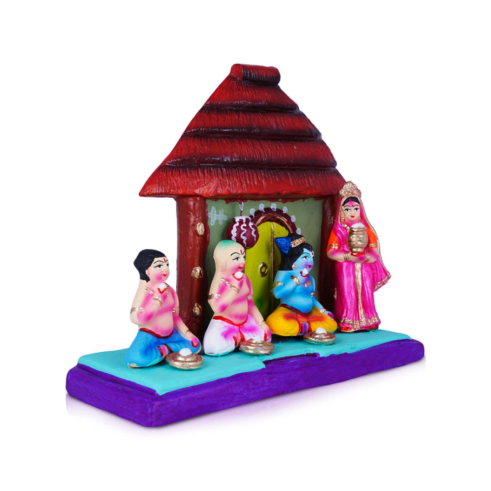 Vana Bhojanam Clay Golu Bommai - 7 x 8 Inches | Giri Golu Doll/ Navaratri Golu Bomma/Gombe/Bommai