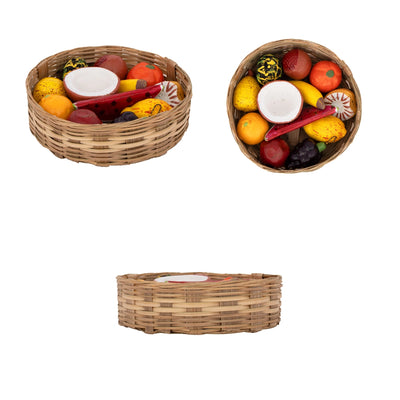 Fruits  Basket Clay Golu Bommai Set | Giri Golu Doll/ Navaratri Golu Bomma/Gombe/Bommai