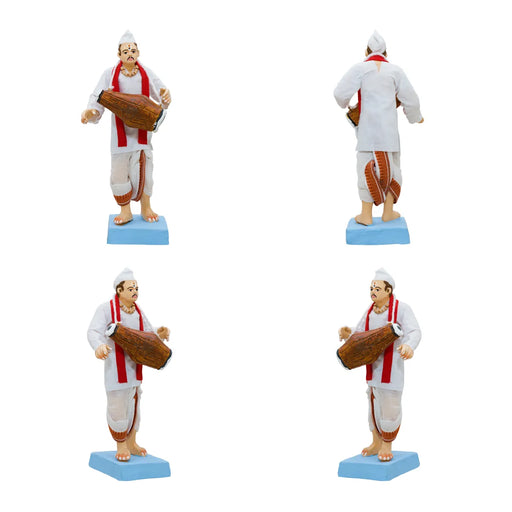 Bhajan Set standing Clay Golu Bommai - 7 inches / Golu Doll / Navaratri Golu Bomma / Gombe / Bommalu - Clay Kolu Bommai