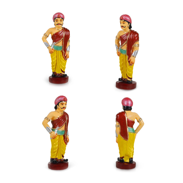 Ponniyin Selvan Clay Golu Bommai Set - 9 x 4.5 Inches | Giri Golu Doll/ Navaratri Golu Bomma/Gombe/Bommai - Clay Kolu Bommai