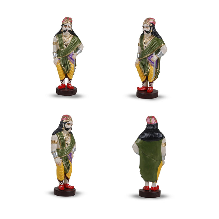 Ponniyin Selvan Clay Golu Bommai Set - 9 x 4.5 Inches | Giri Golu Doll/ Navaratri Golu Bomma/Gombe/Bommai - Clay Kolu Bommai