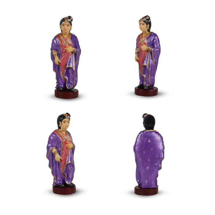 Ponniyin Selvan Clay Golu Bommai Set - 9 x 4.5 Inches | Giri Golu Doll/ Navaratri Golu Bomma/Gombe/Bommai - Clay Kolu Bommai