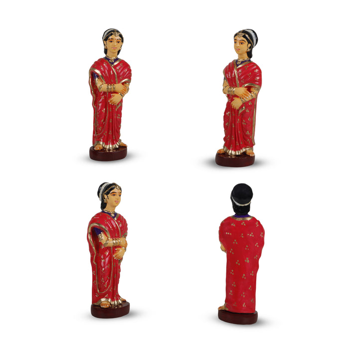 Ponniyin Selvan Clay Golu Bommai Set - 9 x 4.5 Inches | Giri Golu Doll/ Navaratri Golu Bomma/Gombe/Bommai - Clay Kolu Bommai