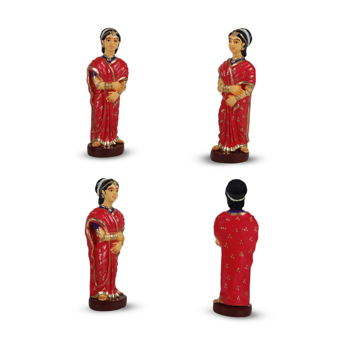 Ponniyin Selvan Clay Golu Bommai Set - 9 x 4.5 Inches | Giri Golu Doll/ Navaratri Golu Bomma/Gombe/Bommai - Clay Kolu Bommai