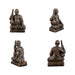 Sangeetha Mummoorthigal Clay Golu Bommai Set - 6 x 4 Inches | Giri Golu Doll/ Navaratri Golu Bomma/Gombe/Bommai - Clay Kolu Bommai