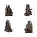 Sangeetha Mummoorthigal Clay Golu Bommai Set - 6 x 4 Inches | Giri Golu Doll/ Navaratri Golu Bomma/Gombe/Bommai - Clay Kolu Bommai