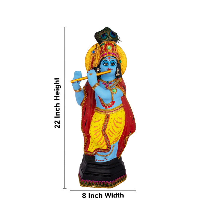 Krishnan Statue - 22 Inches | Giri Golu Doll/ Fibre Statue/ Krishna Alankaram/ Navarathri Doll