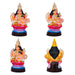 Ashta Lakshmi Paper Mache Golu Bommai Set - 10 x 4 Inches | Giri Golu Doll/ Navaratri Golu Bomma/ Gombe/Bommai - Paper Mache Kolu Bommai