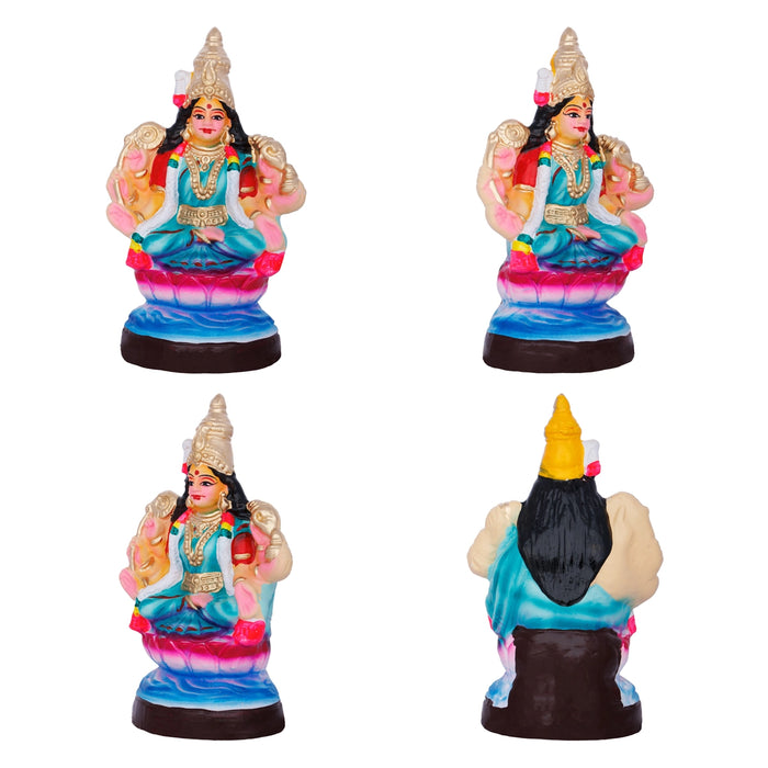 Ashta Lakshmi Paper Mache Golu Bommai Set - 10 x 4 Inches | Giri Golu Doll/ Navaratri Golu Bomma/ Gombe/Bommai - Paper Mache Kolu Bommai
