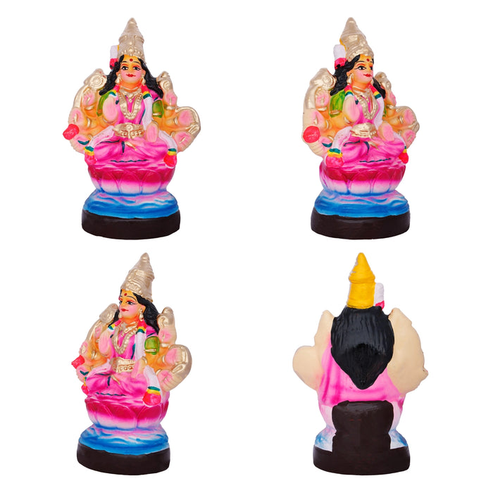 Ashta Lakshmi Paper Mache Golu Bommai Set - 10 x 4 Inches | Giri Golu Doll/ Navaratri Golu Bomma/ Gombe/Bommai - Paper Mache Kolu Bommai
