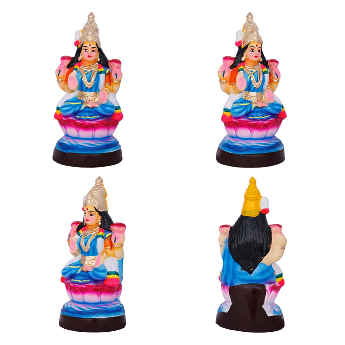 Ashta Lakshmi Paper Mache Golu Bommai Set - 10 x 4 Inches | Giri Golu Doll/ Navaratri Golu Bomma/ Gombe/Bommai - Paper Mache Kolu Bommai