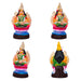 Ashta Lakshmi Paper Mache Golu Bommai Set - 10 x 4 Inches | Giri Golu Doll/ Navaratri Golu Bomma/ Gombe/Bommai - Paper Mache Kolu Bommai
