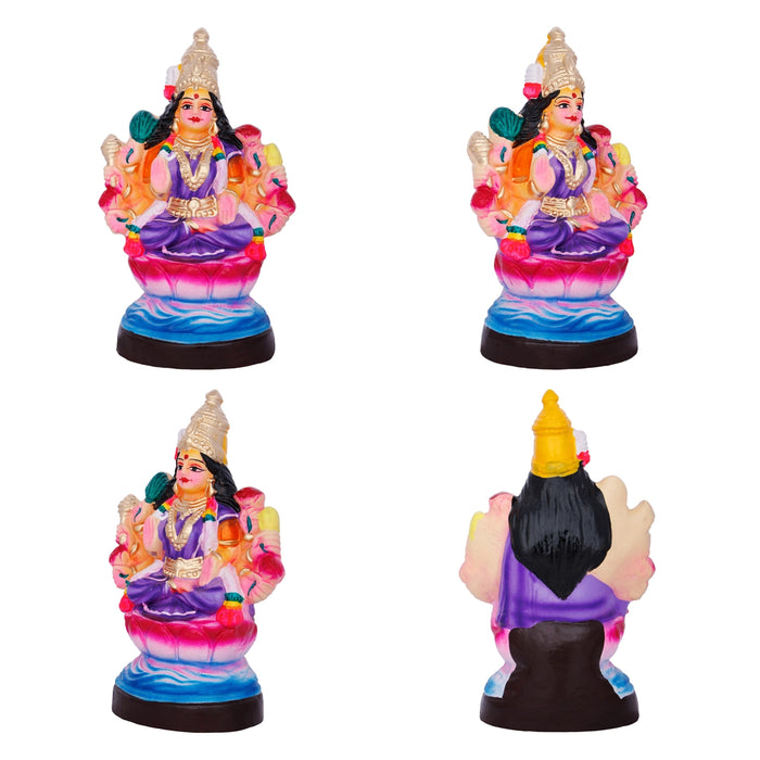 Ashta Lakshmi Paper Mache Golu Bommai Set - 10 x 4 Inches | Giri Golu Doll/ Navaratri Golu Bomma/ Gombe/Bommai - Paper Mache Kolu Bommai