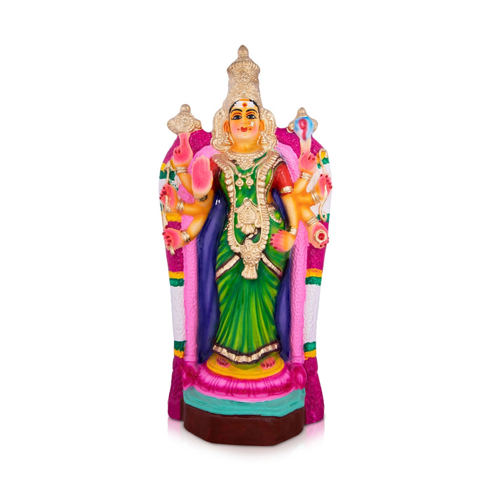 Ashtabhuja Durgai Paper Mache Golu Bommai - 15 x 9 Inches | Giri Golu Doll/ Navaratri Golu Bomma/Gombe/Bommai