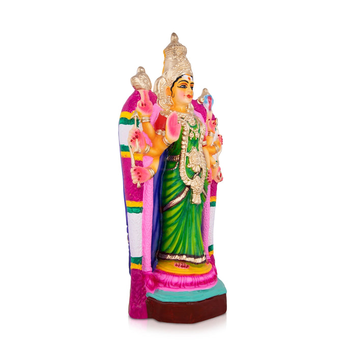 Ashtabhuja Durgai Paper Mache Golu Bommai - 15 x 9 Inches | Giri Golu Doll/ Navaratri Golu Bomma/Gombe/Bommai