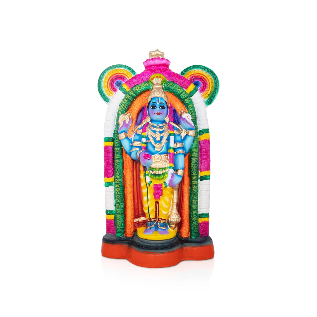 Guruvayurappan Paper Mache Golu Bommai - 12 x 7 Inches | Giri Golu Doll/ Navaratri Golu Bomma/Gombe/Bommai