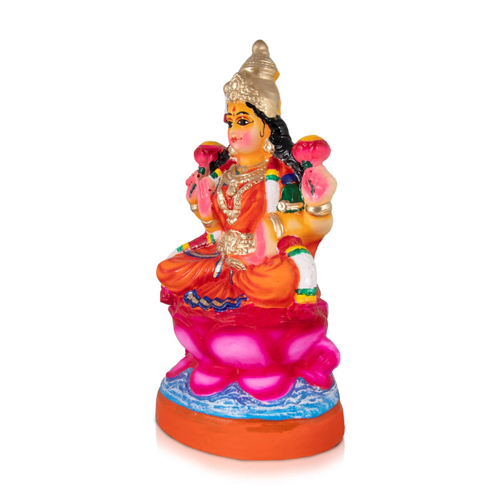 Lakshmi Saraswati With Garland Paper Mache Golu Bommai Pair - 15 Inches | Giri Golu Bomma/ Navaratri Golu Doll