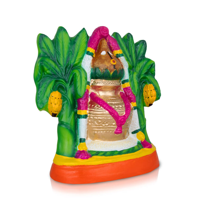 Vazhai Kalasam Paper Mache Golu Bommai - 12 x 10 Inches | Giri Golu Doll/ Navaratri Golu Bomma/Gombe/Bommai - Paper Mache Kolu Bommai