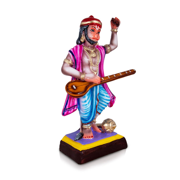 Bhajan Hanuman Paper Mache Golu Bommai Pair - 18 x 6 Inches | Giri Golu Doll/ Navaratri Golu Bomma/Gombe/Bommai - Paper Mache Kolu Bommai