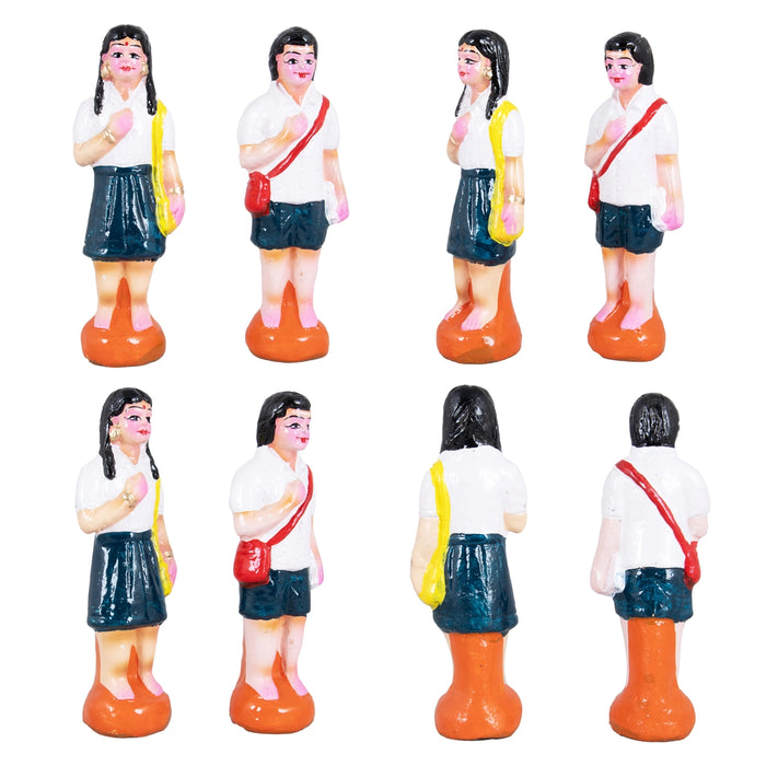 Kalvi Varam Paper Mache Golu Bommai Set - 11 x 4 Inches | Giri Golu Doll/ Navaratri Golu Bomma/Gombe/Bommai - Paper Mache Kolu Bommai
