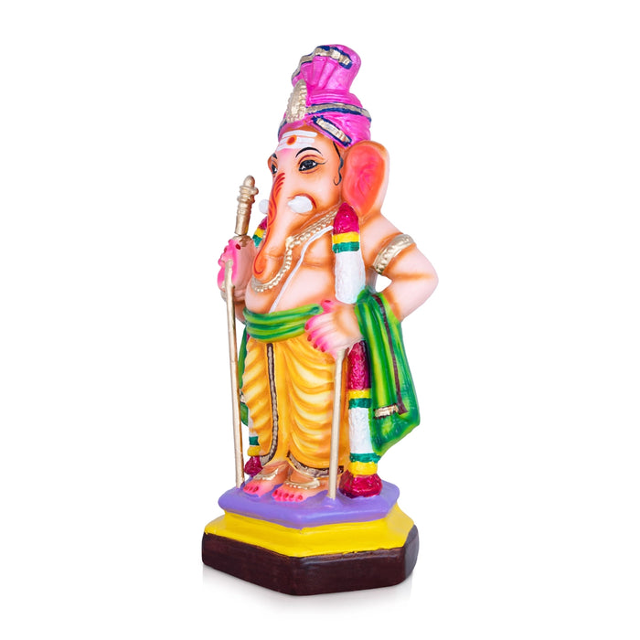 Raja Alangara Ganesh Paper Mache Golu Bommai - 15 x 6 Inches | Giri Golu Doll/ Ganesh Chaturthi Decor/Gombe/Bommai