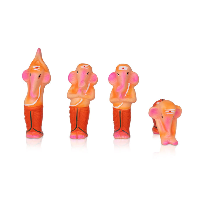 Yoga Set Clay Golu Bommai - 6.5 x 2 Inches | Giri Golu Doll/ Navaratri Kolu Bomma/ Bommalu