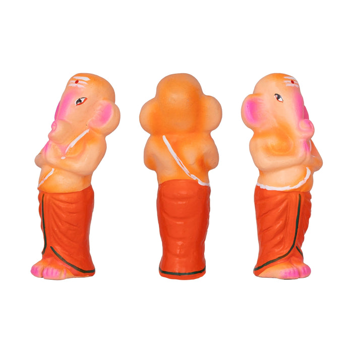 Yoga Set Clay Golu Bommai - 6.5 x 2 Inches | Giri Golu Doll/ Navaratri Kolu Bomma/ Bommalu