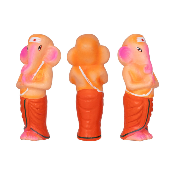 Yoga Set Clay Golu Bommai - 6.5 x 2 Inches | Giri Golu Doll/ Navaratri Kolu Bomma/ Bommalu