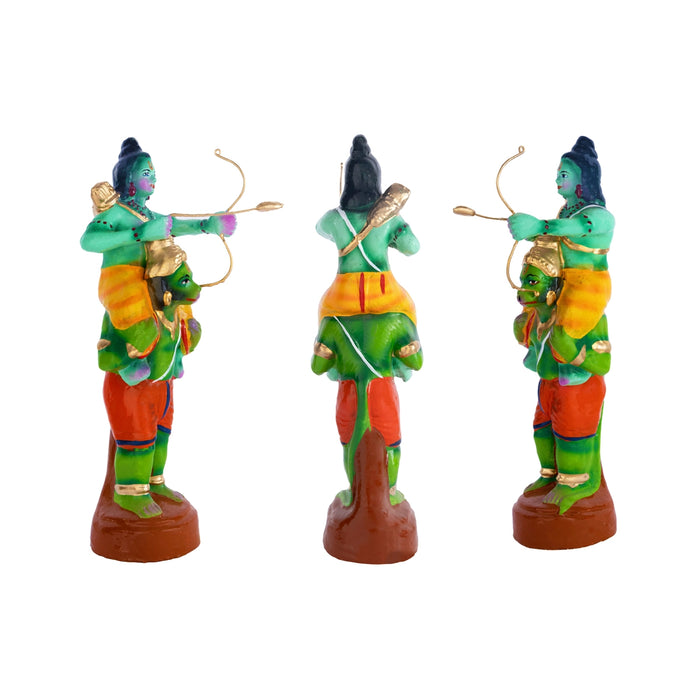 Ravana Vadham Clay Golu Bommai Set - 11 x 4 Inches | Giri Golu Doll/Navaratri Golu Bomma/ Gombe/ Bommai