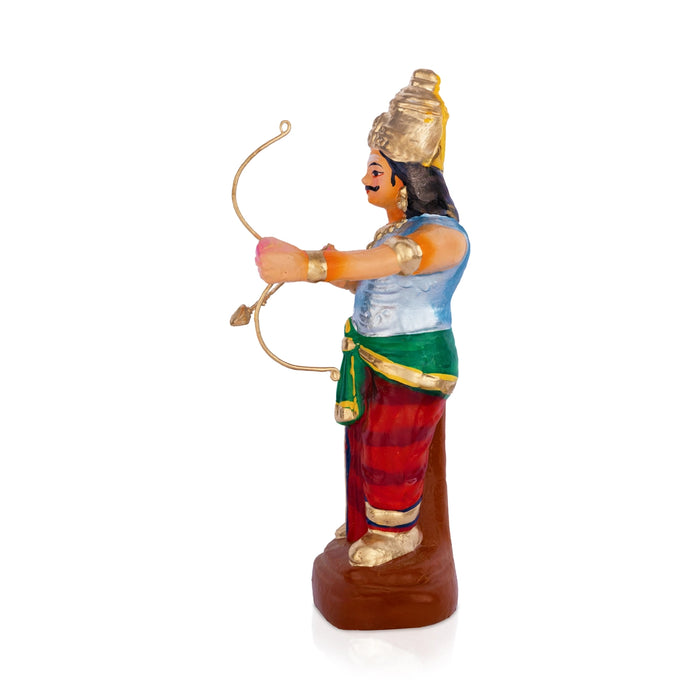 Ravana Vadham Clay Golu Bommai Set - 11 x 4 Inches | Giri Golu Doll/Navaratri Golu Bomma/ Gombe/ Bommai