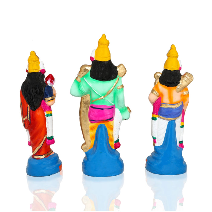 Rama Idol Clay Golu Bommai Set - 10 X 5 Inches | Giri Golu Doll/ Navaratri Golu Bomma/ Gombe/ Bommai - Clay Kolu Bommai
