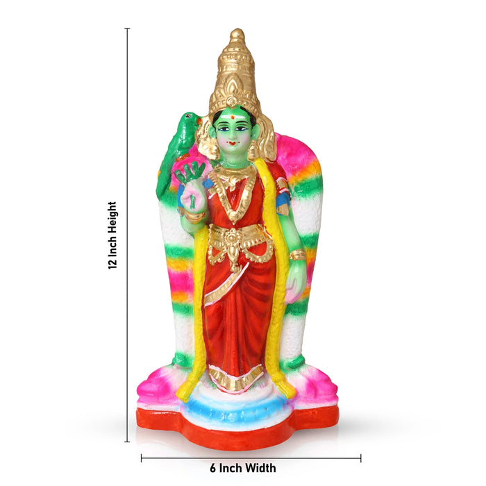 Meenakshi Clay Golu Bommai - 12 x 6 Inches | Giri Golu Doll / Navaratri Golu Bomma / Gombe / Bommai