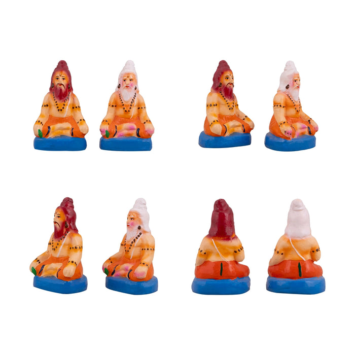 Tharka Vatham Clay Golu Bommai Set - 15 x 4 Inches | Giri Golu Doll/ Navaratri Golu Bomma/Gombe/Bommai - Clay Kolu Bommai